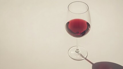 Two Glasses of Red Wine on White Background