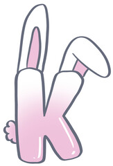 K Rabbit Cute