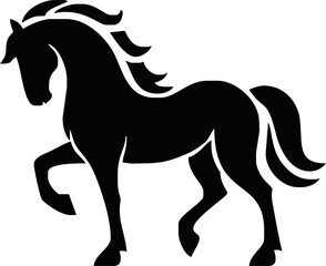 Horse silhouette vector style with white background