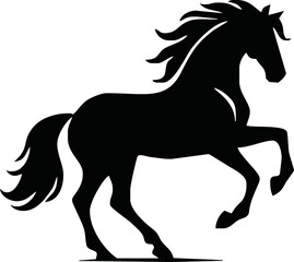 Horse silhouette vector style with white background
