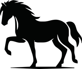 Horse silhouette vector style with white background