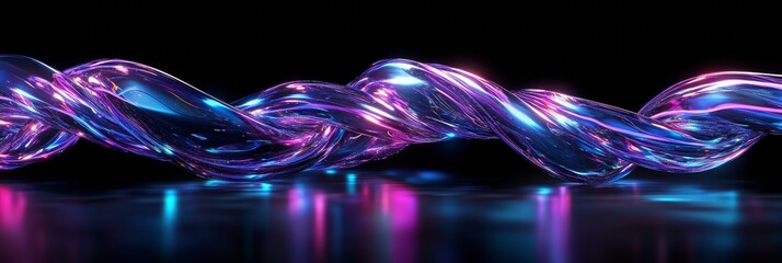 Facebook Header Twisted Neon Light Rope in Blue and Pink Glow