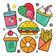 Colorful Doodle cute vector