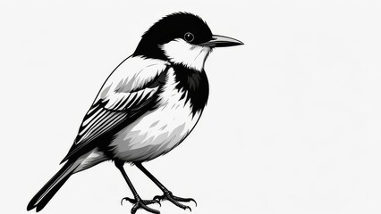 Obraz premium blackbird isolated on white background