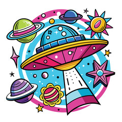 Colorful Doodles graphics vector