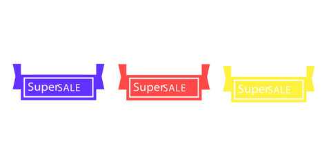 Sales badges vectors icon set