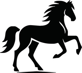 Horse silhouette vector style with white background