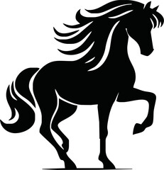 Horse silhouette vector style with white background