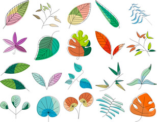 Abstract Lineart Leaf