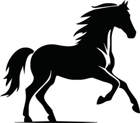 Horse silhouette vector style with white background