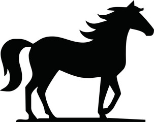 Horse silhouette vector style with white background