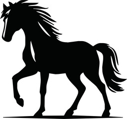 Horse silhouette vector style with white background