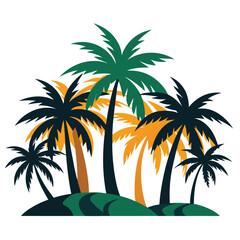 Palm Tree Vector Illustrations for Tropical Nature Art Projects and Beach Inspired Graphic Design