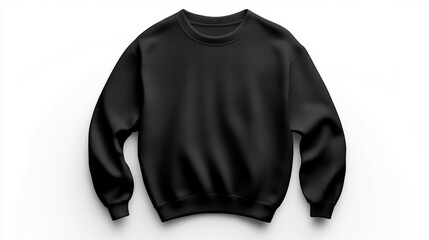Stylish black sweatshirt mockup displayed on a plain background for design presentations