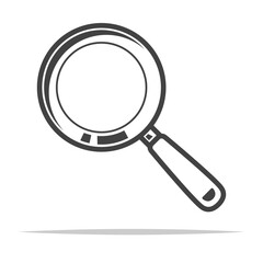 Frying pan top view icon transparent vector isolated