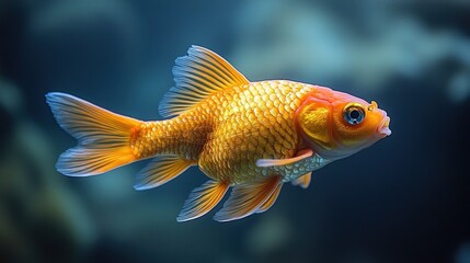 Goldfish Swimming in an Aquarium