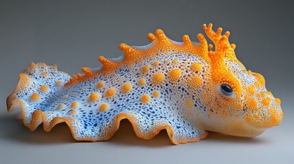 A Detailed Ceramic Sculpture of a Sea Slug