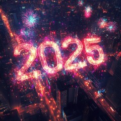 2025 Fireworks Cityscape.