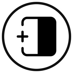 Editable add column to the left vector icon. Part of a big icon set family. Perfect for web and app interfaces, presentations, infographics, etc