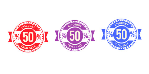 Sales badges vectors icon set