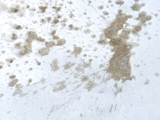 A white background with a lot of snow and dirt