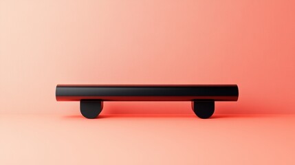 Black Shelf on Pink.