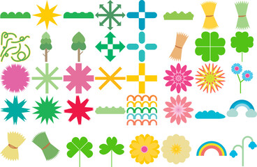 Cute Flower Decorative Element