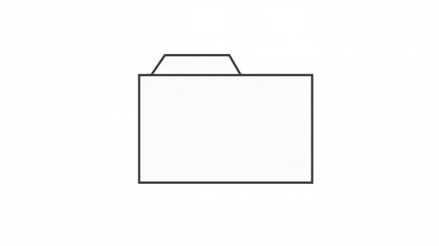 Animated y2k style document folder icon with glitch effect. Alpha channel