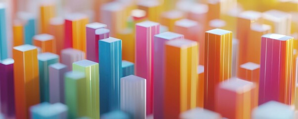 Business growth and insights depicted in a 3D visual model.