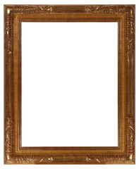Wooden frame with patterns in a modern style on a transparent background, in PNG format.