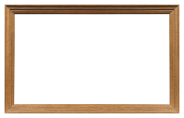Simple wooden picture frame in PNG format on a transparent background.

