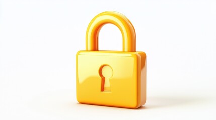 Fototapeta premium Glyph-design icon in 3D for data encryption technology.