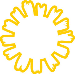Sun symbols hand drawn, sunshine, sunset, sunlight