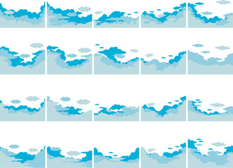 Flat Cloud Footer