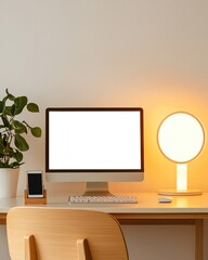 short video production Dynamic Video Clips Creative Short Films Cozy workspace with computer and lamp.