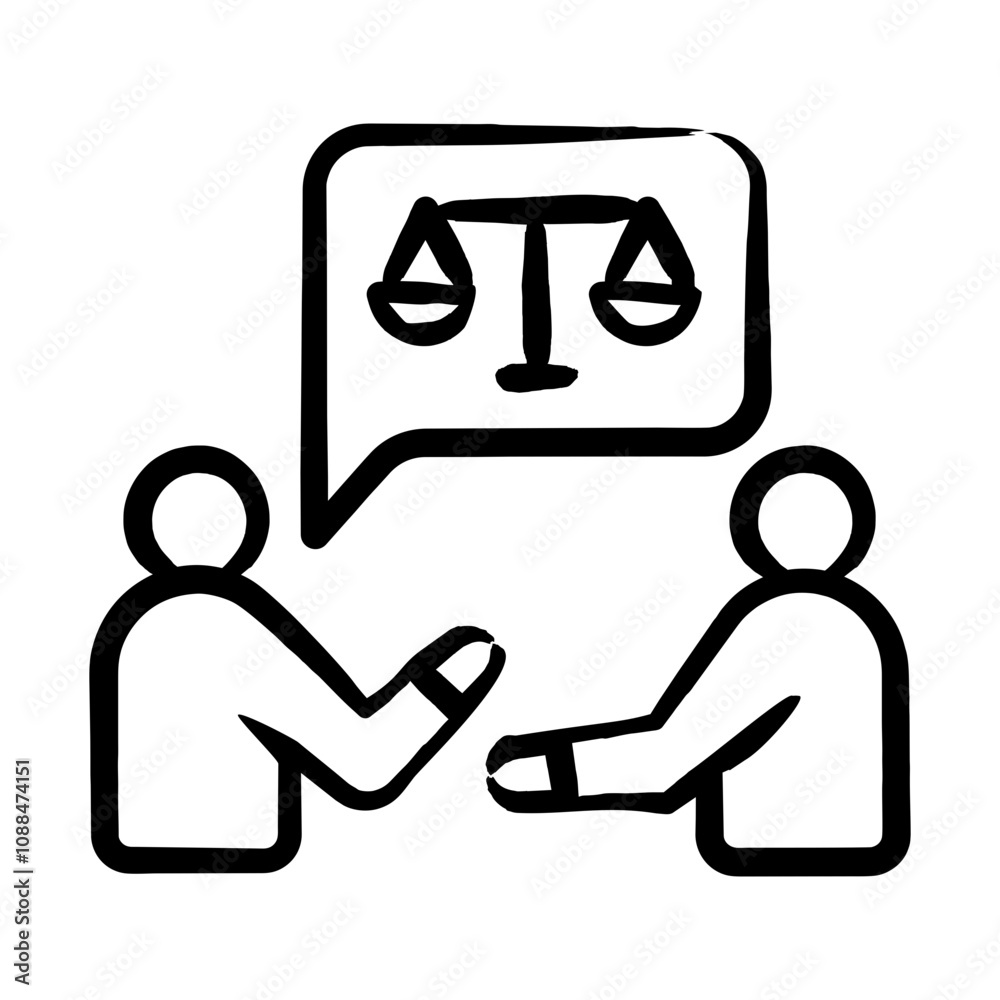 Poster Legal Negotiation Icon