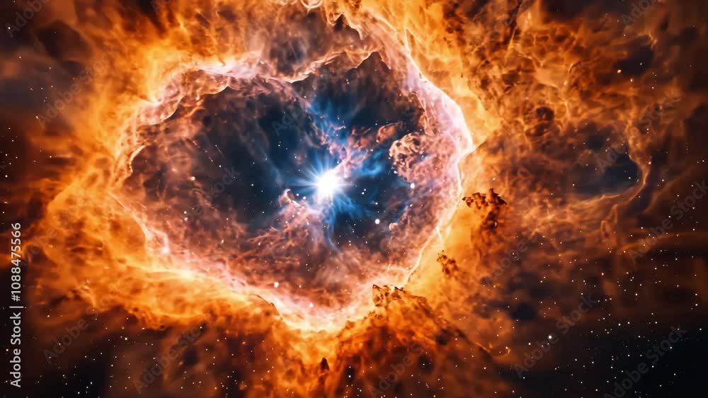 Poster this stunning display showcases the vivid hues of a nebula captured from a telescope, revealing the 