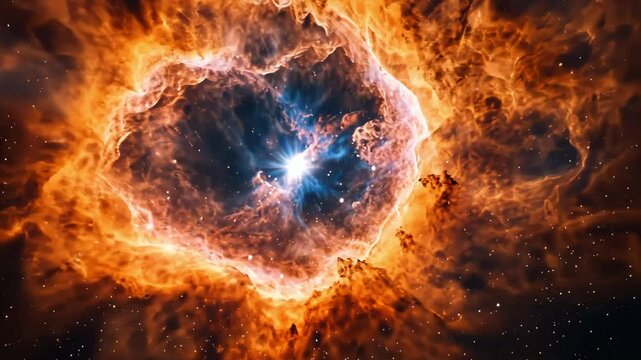 This stunning display showcases the vivid hues of a nebula captured from a telescope, revealing the beauty of deep space. Spectacular cosmic patterns illuminate the darkness.