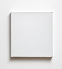 Empty white canvas mockup on a clean white background