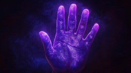 Palm reading, a hand covered with lines suggesting fortune telling using palmistry