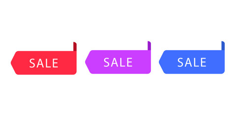 Sales badges vectors icon set