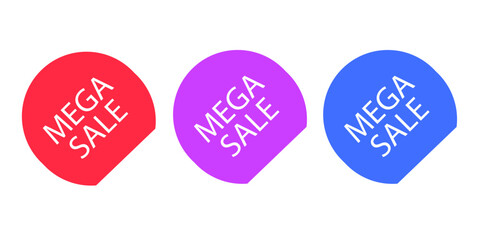 Sales badges vectors icon set