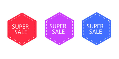 Sales badges vectors icon set
