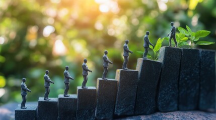 Performance development and growth concept. Business acceleration, business growth, continuous improvement. Growth focused strategy for improving employee effectiveness. Empower employees to succeed.