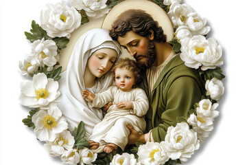 Sacred family. AI generative. © Dar1930