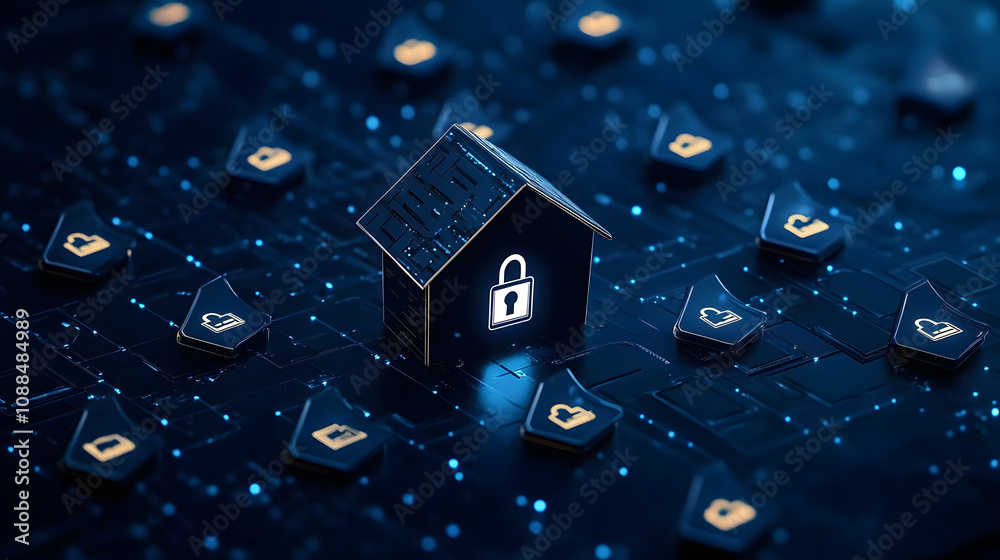Aufkleber cybersecurity measures for smart homes digital safety virtual space technology secure environment