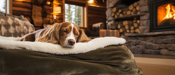 Spaniel Dog Relaxing In A Dog-Friendly Environment