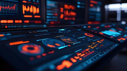 Obraz premium Futuristic Data Analytics Dashboard