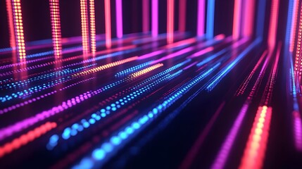 Neon Lights Abstract Background