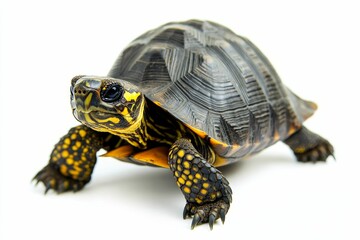 Obraz premium Yellow-footed tortoise on white background.